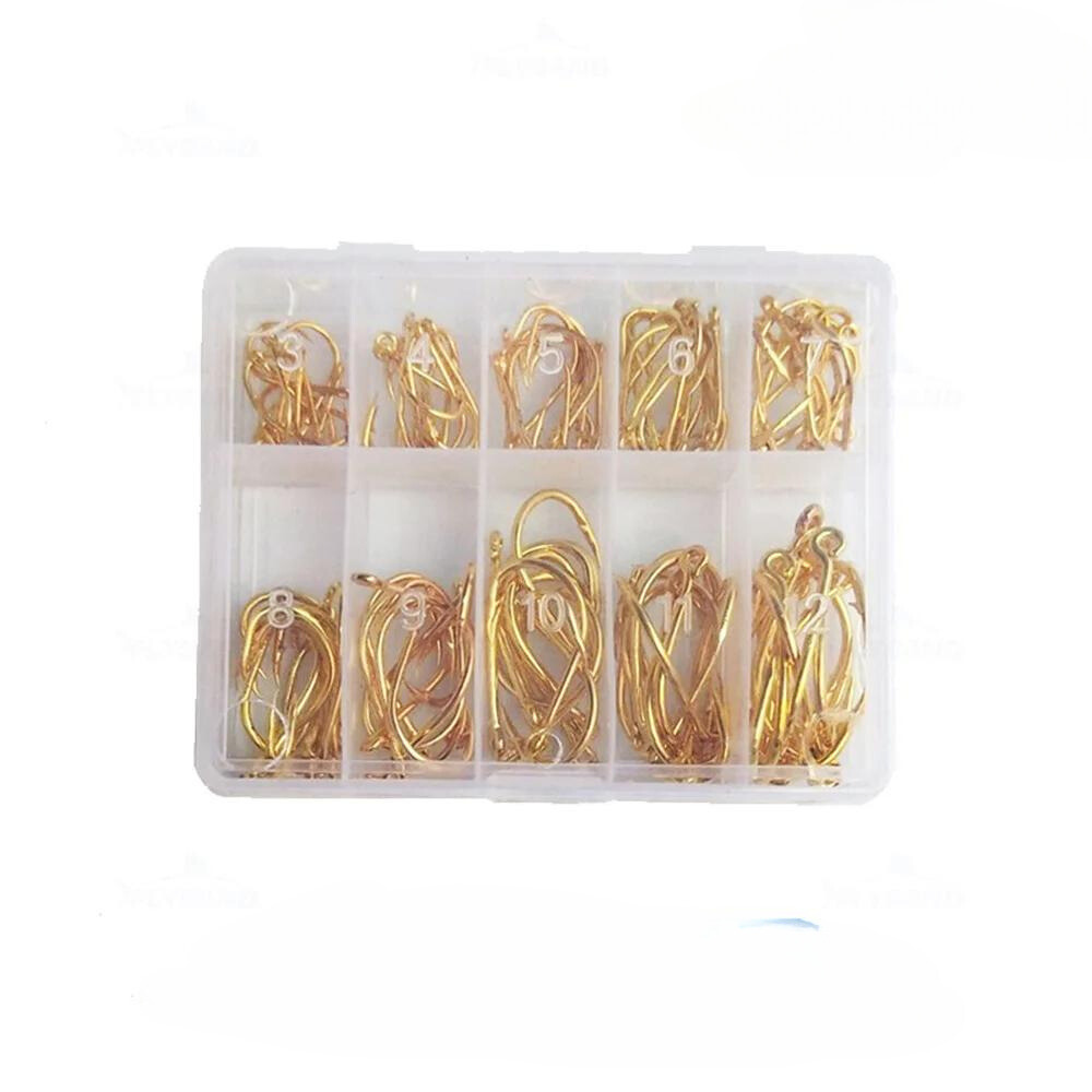 Kit de Anzol 100 ou 500 Unidades de Aço Carbono Flysand