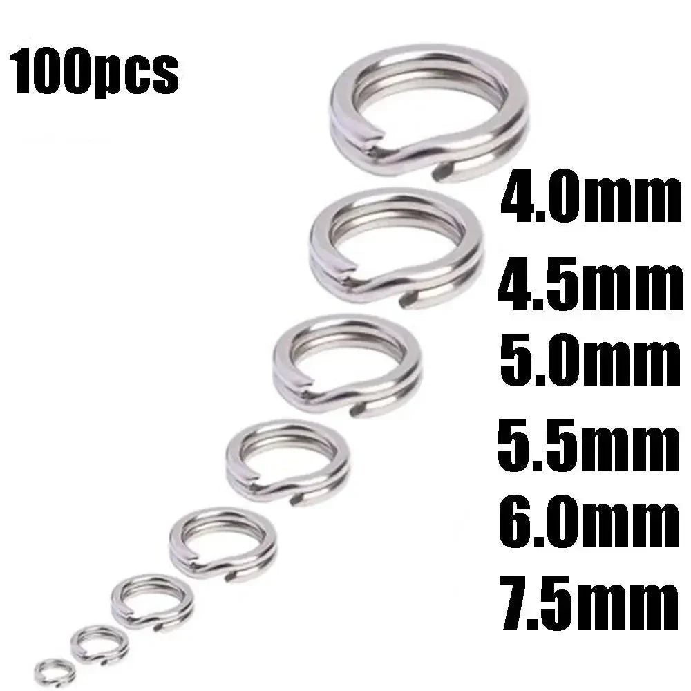 Split Rings Argola para Iscas Artificiais 100 Unidades